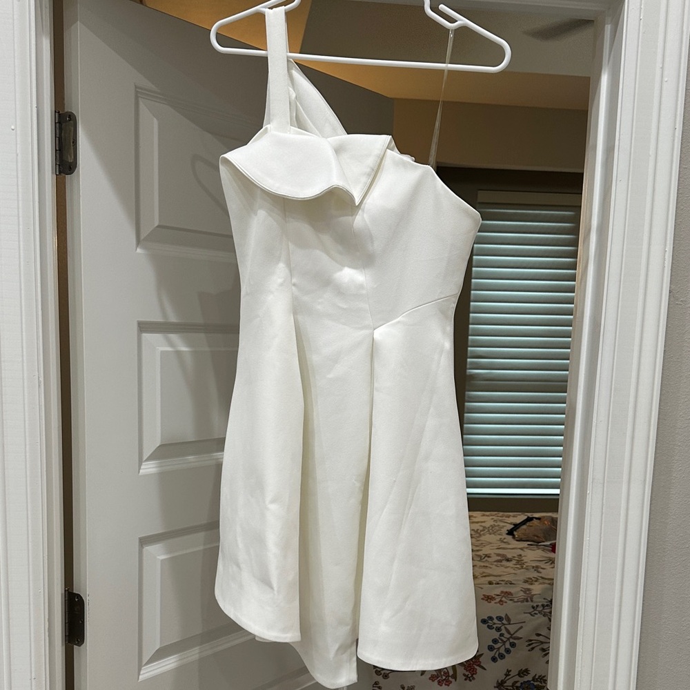 Elliatt One Shoulder Dress in White